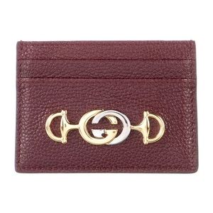 Gucci Burgundy Zumi Card Holder